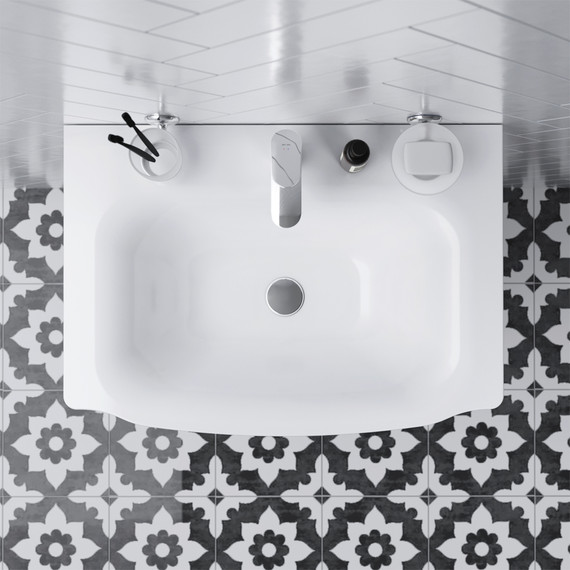 Тумба подвесная с раковиной Am.Pm Like 65 см M80FHX0652WG, белый глянцевый - фото, картинка 4 Тумба подвесная с раковиной Am.Pm Like 65 см M80FHX0652WG, белый глянцевый - фото 4