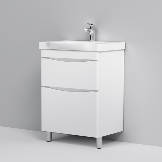 Тумба напольная с раковиной AM.PM Like 65 см M80FSX0652WG, белый глянцевый - фото 6