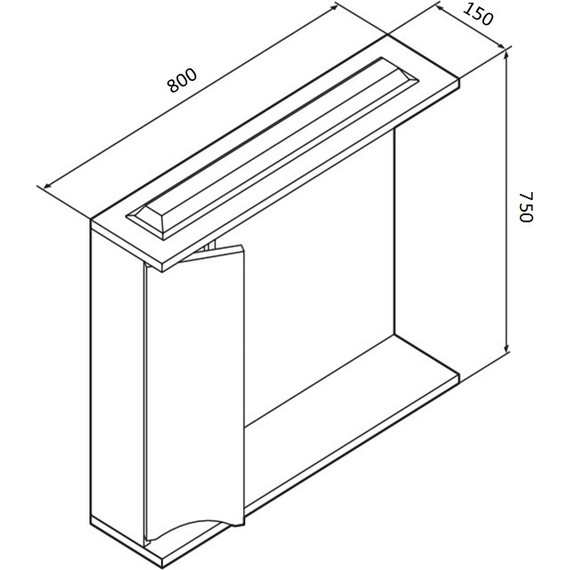 Зеркало-шкаф Am.Pm Like 80 см M80MPL0801WG, белый глянцевый - фото 7