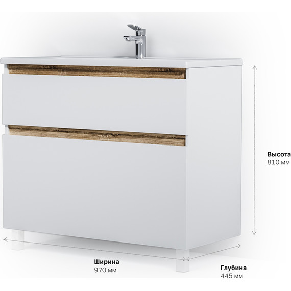 Тумба напольная с раковиной Am.Pm X-Joy 100 см M85AFSX1002WG, белый глянцевый - фото, картинка 10 Тумба напольная с раковиной Am.Pm X-Joy 100 см M85AFSX1002WG, белый глянцевый - фото 10