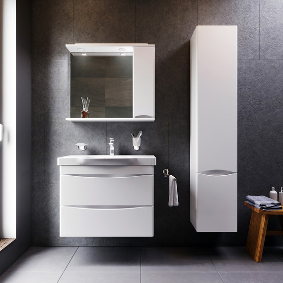 Зеркало-шкаф Am.Pm Like 80 см R M80MPR0801WG, белый глянец - фото, картинка 3 Зеркало-шкаф Am.Pm Like 80 см R M80MPR0801WG, белый глянец - фото 3