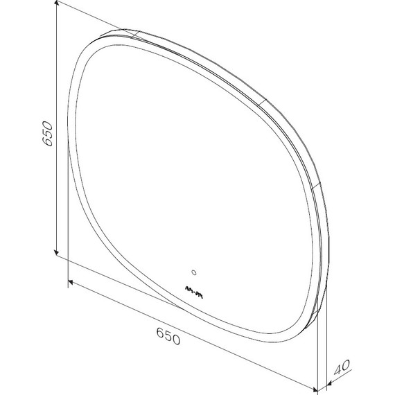 Зеркало Am.Pm 65 см M8FMOX0651WGS - фото 6