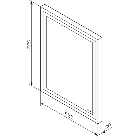 Зеркало Am.Pm Gem Led 55 см M91AMOX0551WG - фото, картинка 6 Зеркало Am.Pm Gem Led 55 см M91AMOX0551WG - фото 6