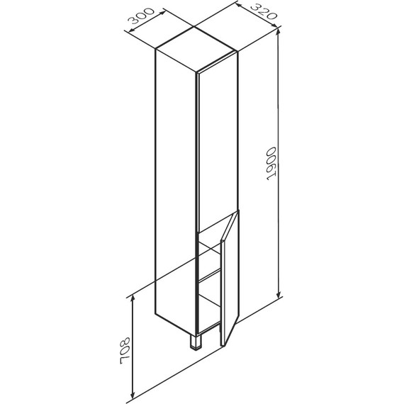 Пенал напольный Am.Pm Gem 30 см R M90CSR0306GM, графит матовый - фото, картинка 8 Пенал напольный Am.Pm Gem 30 см R M90CSR0306GM, графит матовый - фото 8
