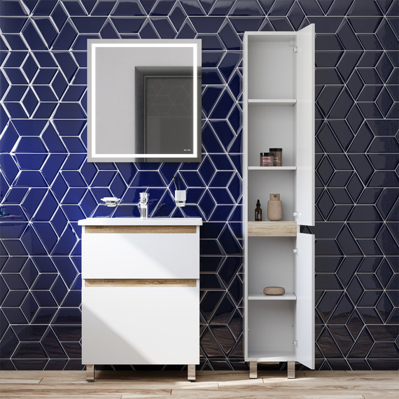 Тумба напольная с раковиной Am.Pm X-Joy 65 см M85AFSX0652WG, белый глянцевый - фото, картинка 6 Тумба напольная с раковиной Am.Pm X-Joy 65 см M85AFSX0652WG, белый глянцевый - фото 6