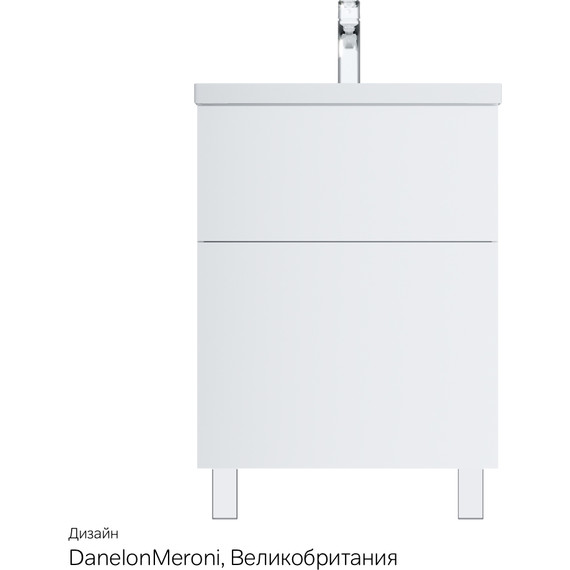 Тумба напольная с раковиной Am.Pm Gem 60 см M90FSX06022WG32, белый глянцевый, Цвет фасада: белый - фото, картинка 11 Тумба напольная с раковиной Am.Pm Gem 60 см M90FSX06022WG32, белый глянцевый, Цвет фасада: белый - фото 11
