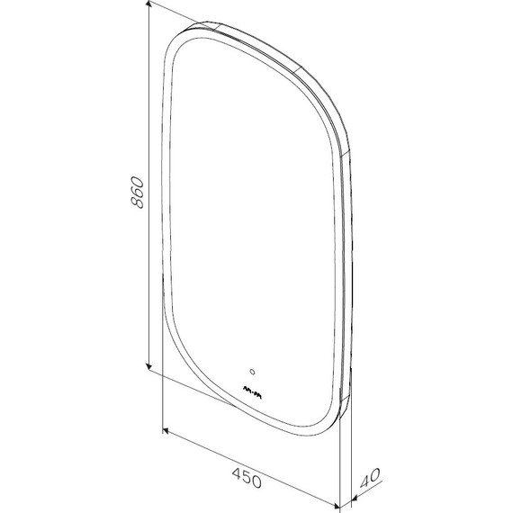 Зеркало Am.Pm Func 45 см M8FMOX0451WGH - фото 6