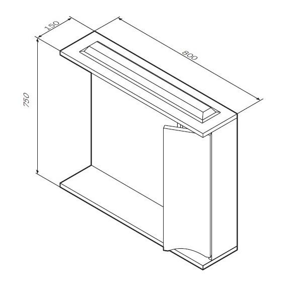 Зеркало-шкаф Am.Pm Like 80 см R M80MPR0801WG, белый глянец - фото, картинка 7 Зеркало-шкаф Am.Pm Like 80 см R M80MPR0801WG, белый глянец - фото 7