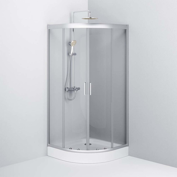 Душевое ограждение Am.Pm Gem 90х90 см W90G-401-090WT, серебро/прозрачное - фото 5