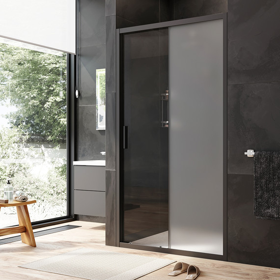 Дверь душевая Am.Pm Gem Solo 110 см W90G-110-1-195BM чёрный/матовое - фото 2