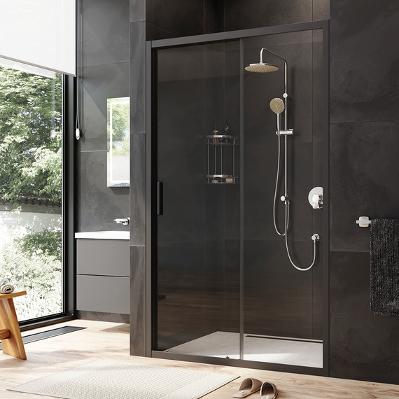 Дверь душевая Am.Pm Gem Solo 120х195 см W90G-120-1-195BT, черный/прозрачное - фото 2