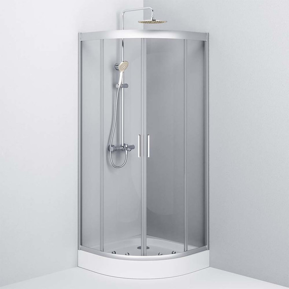 Душевое ограждение Am.Pm Gem 80х80 см W90G-401-080WT, серебро/прозрачное - фото 5