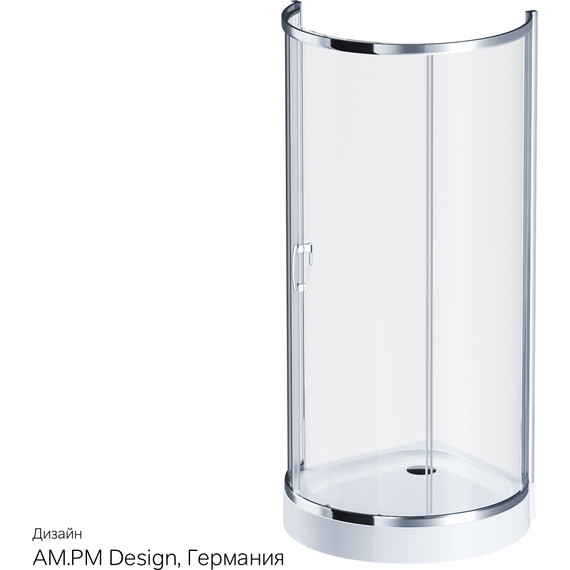 Душевое ограждение Am.Pm Like Round 95x95 см W83G-333-095CT, хром/прозрачное - фото 11