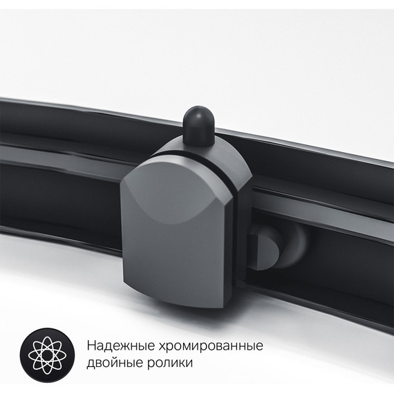 Душевое ограждение Am.Pm Gem 80x80 см W90G-401-080BT, черный/прозрачное - фото 7