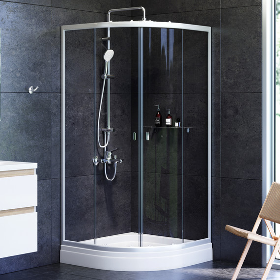 Душевое ограждение Am.Pm 90x90 см W88G-205-090MT64, хром/прозрачное - фото 2