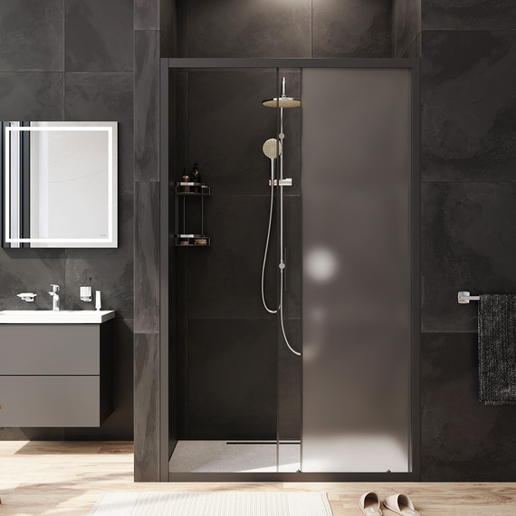 Дверь душевая Am.Pm Gem Solo 120х195 см W90G-120-1-195BM, черный/матовое - фото 4