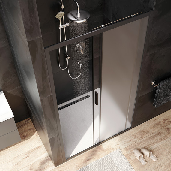 Дверь душевая Am.Pm Gem Solo 110 см W90G-110-1-195BM чёрный/матовое - фото 3