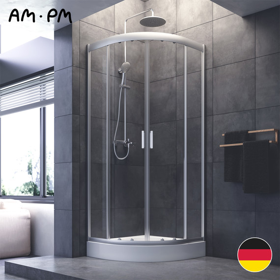 Душевое ограждение Am.Pm Gem 80х80 см W90G-401-080WT, серебро/прозрачное - фото 13
