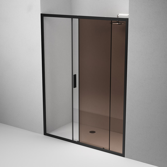 Дверь душевая Am.Pm Gem Solo 150х195 см W90G-150-1-195BBr, черный/бронзовое - фото 6