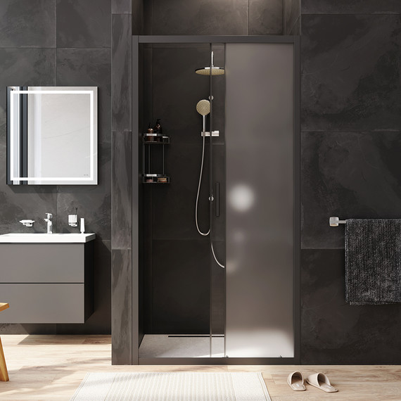 Дверь душевая Am.Pm Gem Solo 100х195 см W90G-100-1-195BM, черный/матовое - фото 4