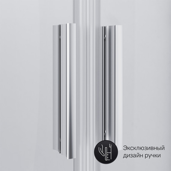 Душевое ограждение Am.Pm Gem 80х80 см W90G-401-080WT, серебро/прозрачное - фото 9