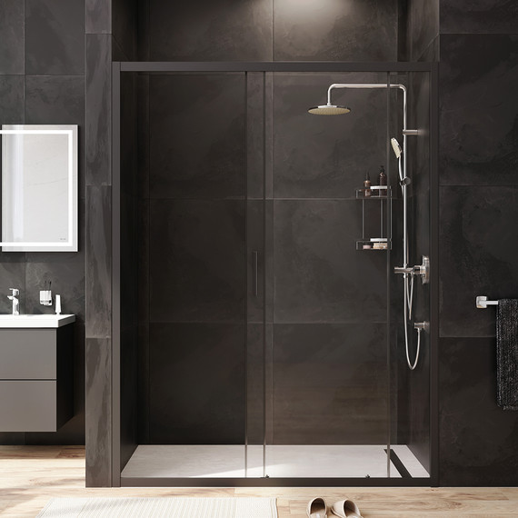 Дверь душевая Am.Pm Gem Solo 150х195 см W90G-150-1-195BT, черный/прозрачное, - фото 4