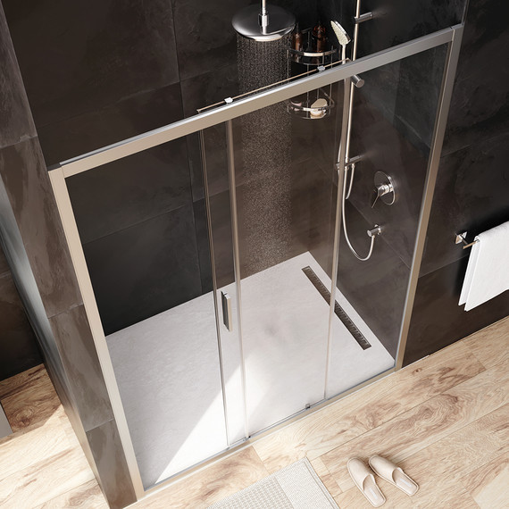 Дверь душевая Am.Pm Gem Solo 140х195 см W90G-140-1-195MT, хром/прозрачное - фото 3