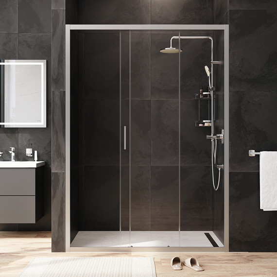 Дверь душевая Am.Pm Gem Solo 140х195 см W90G-140-1-195MT, хром/прозрачное - фото 4