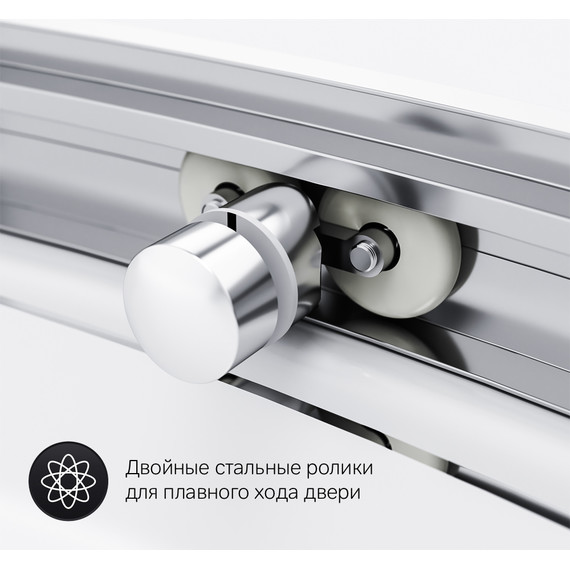 Душевое ограждение Am.Pm Like Round 95x95 см W83G-333-095CT, хром/прозрачное - фото 8