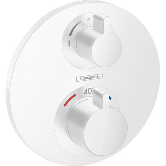 Смеситель для ванны с термостатом Hansgrohe Ecostat S 15758700, белый матовый - фото 