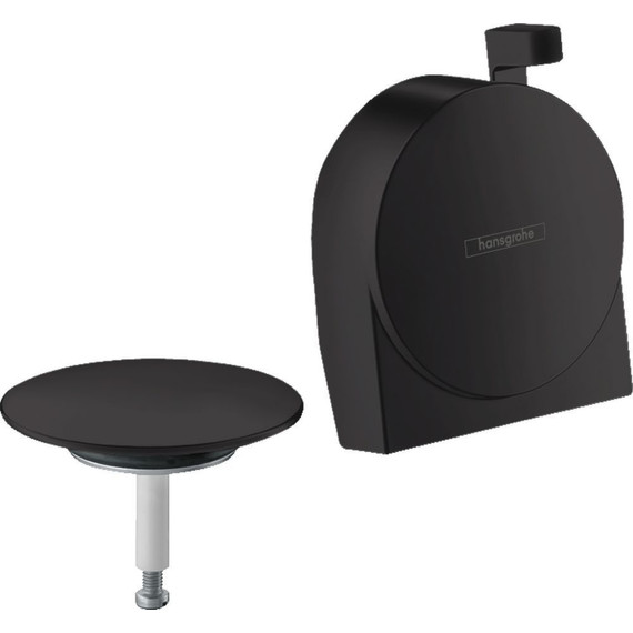 Внешняя часть излива на ванну с набором для слива и перелива Hansgrohe Exafill S 58117670, черный матовый - фото 