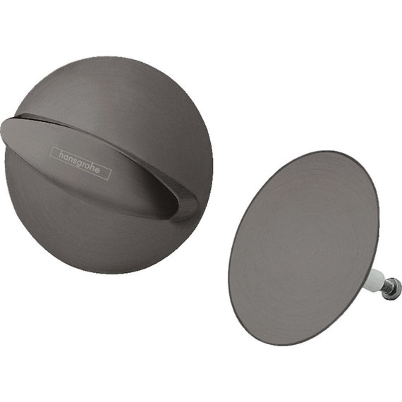 Внешняя часть набора для слива и перелива Hansgrohe Flexaplus 58185340, шлифованный черный хром - фото 