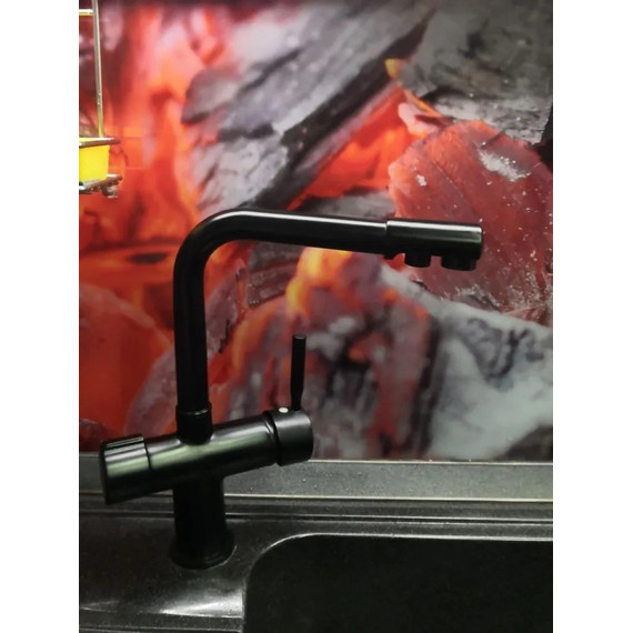 Смеситель для кухни Haiba HB70088-7, чёрный матовый - фото, картинка 3 Смеситель для кухни Haiba HB70088-7, чёрный матовый - фото 3