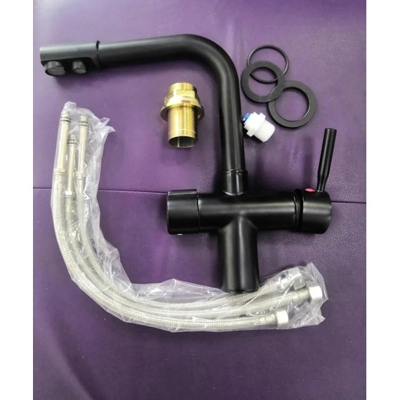 Смеситель для кухни Haiba HB70088-7, чёрный матовый - фото, картинка 5 Смеситель для кухни Haiba HB70088-7, чёрный матовый - фото 5