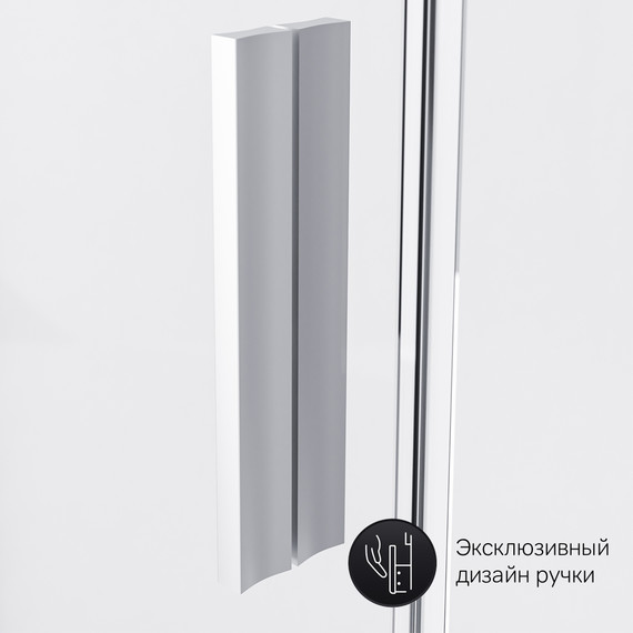 Душевое ограждение Am.Pm Gem 90x90 см W90G-405-090MT, хром/прозрачное - фото 9