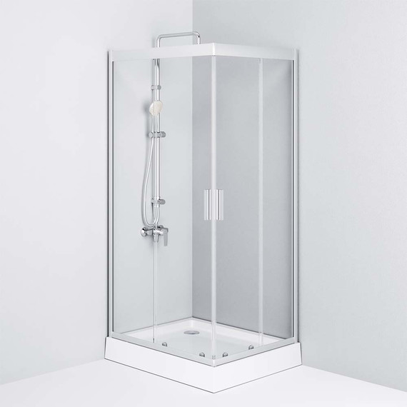 Душевое ограждение Am.Pm Gem 100х80 см W90G-404-100280-MT, серебро/прозрачное - фото 5