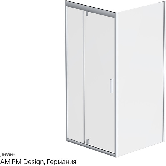Душевое ограждение Am.Pm Gem 90x90 см W90G-404-090MT, хром/прозрачное - фото 11