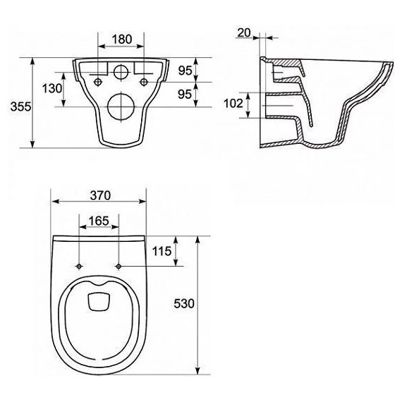 Инсталляция с подвесным унитазом Cersanit City Co Dpl Eo Slim A64277 (кнопка Estetica белая) - фото 7