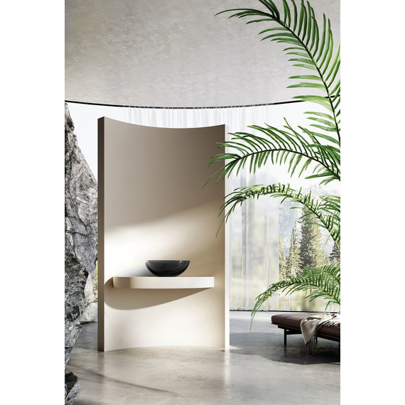 Раковина-чаша прозрачная Abber Kristall 43 см AT2806Onyx, черный - фото 3