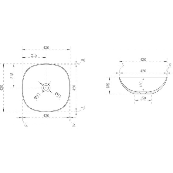 Раковина-чаша прозрачная Abber Kristall 43 см AT2806Opal, красный - фото, картинка 4 Раковина-чаша прозрачная Abber Kristall 43 см AT2806Opal, красный - фото 4