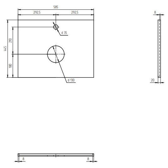Столешница Cersanit Stone Energy 60 см A63856, белый матовый - фото 3
