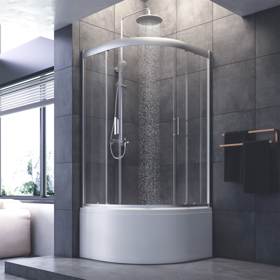 Душевое ограждение Am.Pm Gem Deep 90х90 см W90G-401A090WT, хром/прозрачное - фото 3
