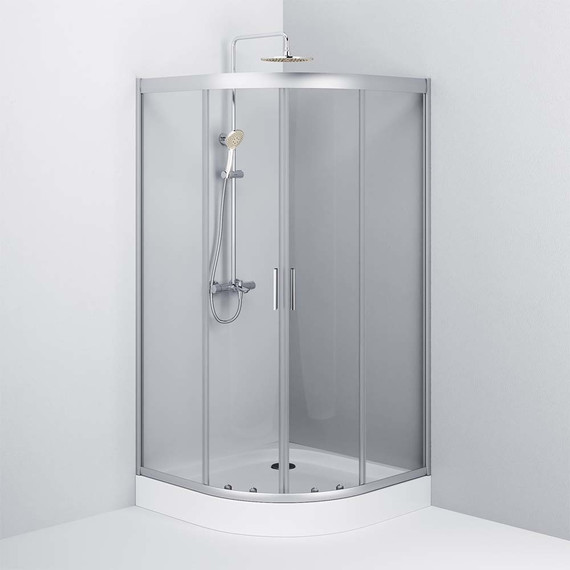 Душевое ограждение Am.Pm Gem 100х100 см W90G-401-100WT, хром/прозрачное - фото, картинка 5 Душевое ограждение Am.Pm Gem 100х100 см W90G-401-100WT, хром/прозрачное - фото 5