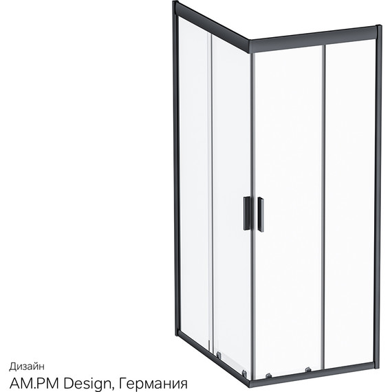 Душевое ограждение Am.Pm Gem 100х80 см W90G-404-100280-BT, чёрный/прозрачное - фото 11