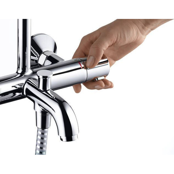 Душевая стойка с термостатом Hansgrohe Vernis Blend Showerpipe 200 1jet 26274000 - фото 10