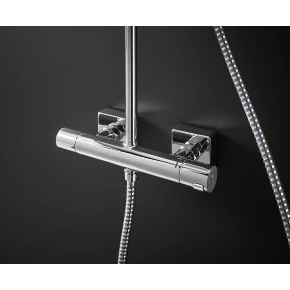 Душевая стойка с термостатом Hansgrohe Vernis Shape Showerpipe 230 1jet Green 26319000 - фото 9