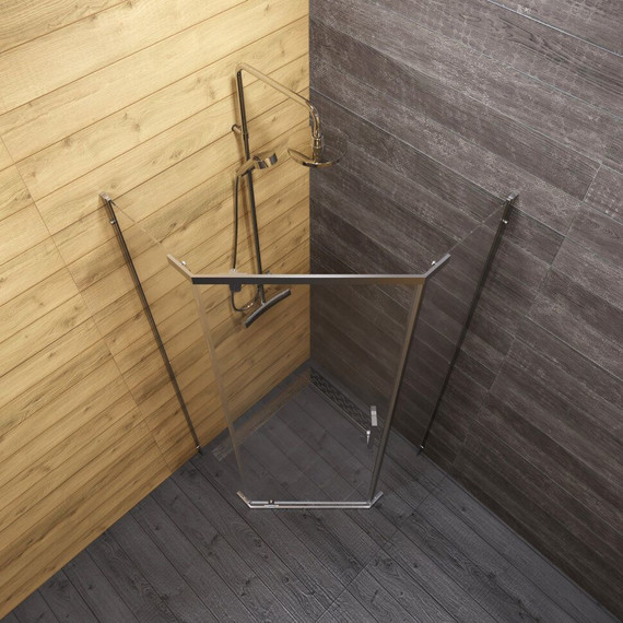 Душевое ограждение Triton Дека 90x90 см, хром/прозрачное - фото, картинка 3 Душевое ограждение Triton Дека 90x90 см, хром/прозрачное - фото 3