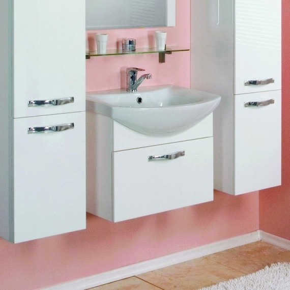 Тумба подвесная с раковиной Акватон Ария 65 см 1A1340K0AA010, белый - фото, картинка 7 Тумба подвесная с раковиной Акватон Ария 65 см 1A1340K0AA010, белый - фото 7