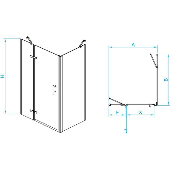 Душевое ограждение RGW PA-77B L 90x90 см 41087799-084L, чёрный/прозрачное - фото 3