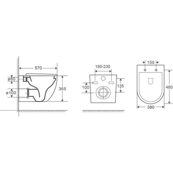 Унитаз подвесной безободковый Azario Deya AZ-2115 с крышкой микролифт - фото 3